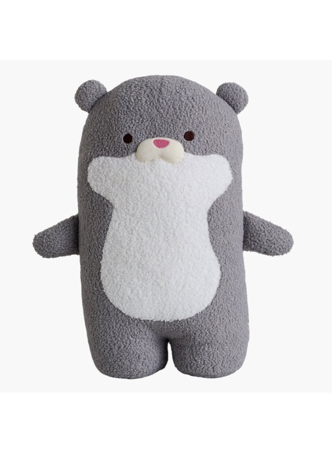 Home Box Otter Shaped Cushion - Gray and White for Kids - Image 5